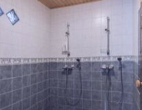 a tiled shower